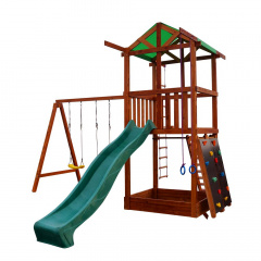 Дитячий майданчик SportBaby Babyland-4 дерев'яний комплекс для вулиці Вишневе