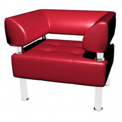 Офисное мягкое кресло Sentenzo Тонус 800x600х700 мм красный кожзам Тячев