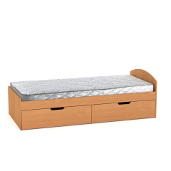 Одномісне ліжко 90+2 Компаніт 90х200 см дитяче-підліткове білого кольору з висувними ящиками Переяслав-Хмельницький