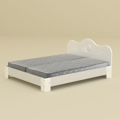 Двуспальна ліжко-170 мдф Компаніт з узголів'ям на ніжках венге Бровари