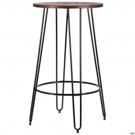 Высокий столик AMF Nirvana круглый 60 см черный для бара-кафе