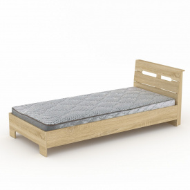 Одноместная кровать Компанит Стиль 90х200 см дсп дуб-сонома в детскую комнату в гостиницу