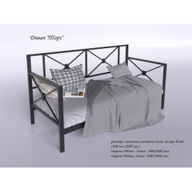 Металевий диван-ліжко Тарс Tenero 80х190 см із задньою спинкою односпальний