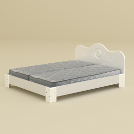 Двуспальна ліжко-170 мдф Компаніт з узголів'ям на ніжках венге