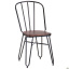 Металлический стул Clapton черный с деревянным сидением гевея цвет под орех Киев