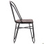 Металевий стілець Clapton чорний з дерев'яним сидінням гевея колір під горіх Тернопіль