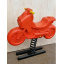 Качеля-качалка Мотоцикл Dali №322 оранжевый на пружине для детей Ровно