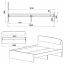 Двоспальне ліжко Класика-160х200 см Компаніт з узголів'ям лдсп дуб-сонома Черкаси
