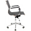 Офисное кресло Richman Кельн-LB хром черное невысокая спинка-сетка Ровно