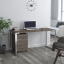 Письменный стол Loft-design Q-160 серый дуб-паленана металлических ножках хром Днепр