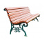 Деревянная скамейка ИГ Парковая 1800х520х740 мм для улицы черные чугунные ножки Полтава