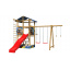 Детская площадка SportBaby №8 деревянная башня с горкой качели кольца лестница веревочная Шостка