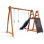 Деревнный дитячий комплекс Sportbaby Babyland-8 для вуличної майданчики гірка з гойдалкою кільцями скелелазка Коростень