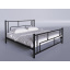 Двуспальная кровать металлическая Амис Tenero 180х200-190 см черная лофт Полтава