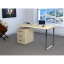 Письменный стол Loft-design L-27-MAX 135х65х75 см ножки-металлические хром c тумбой дуб-борас Житомир