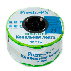 Эмитерная капельная лента PRESTO-PS 3D-20-500 3D Tube 0,18 (2,7л/ч) (20см) 500м Тернополь