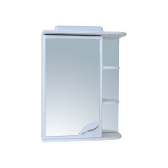 Шкаф навесной зеркальный для ванной комнаты БАЗИС 55 с подсветкой левый ПиК Черновцы