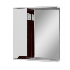 Зеркало для ванной комнаты СИМПЛ 60 венге левое LED подсветка ПиК Одесса