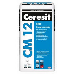 Клеящая смесь для напольных плит керамогранита CERESIT СМ 12 25 кг Ирпень