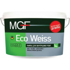 Краска для внутренних работ MGF Eco Weiss M 1 белая 7 кг Киев