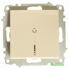Выключатель кнопочный с подсветкой без рамки EL-BI Zena крем 609-010300-206 Запорожье