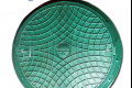 Смотровой канализационный люк полимерный Акведук зеленый с замком до 6т 560/730