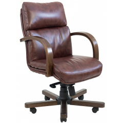 Офисное Кресло Руководителя Richman Дакота Мадрас Dark Brown Wood М2 AnyFix Коричневое Житомир