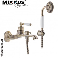 Смеситель для ванны короткий нос MIXXUS Premium Vintage Bronze Euro (Chr-009), Польша Жмеринка