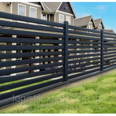 Забор Ранчо 130/100 мм горизонтальный металлический одностороннее заполнение Красноград