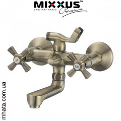 Смеситель для ванны короткий нос Mixxus Premium Retro Bronze Euro (Chr-142) Полтава