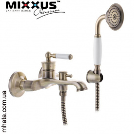 Смеситель для ванны короткий нос MIXXUS Premium Vintage Bronze Euro (Chr-009), Польша