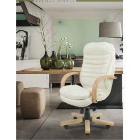 Офисное Кресло Руководителя Richman Валенсия Флай 2200 Wood М2 AnyFix Белое