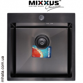 Кухонная мойка Mixxus MX5050х200x1.0-PVD-BLACK