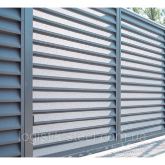 Забор жалюзи Classic 40/120 мм из оцинкованного металла с полимерным покрытием