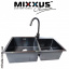 Кухонная мойка Mixxus SET 7843 D-220x1.0-PVD-BLACK (со смесителем, диспенсером, сушкой в комплекте) Ахтырка