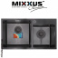 Кухонная мойка Mixxus SET 7843 D-220x1.0-PVD-BLACK (со смесителем, диспенсером, сушкой в комплекте) Суми