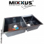 Кухонная мойка Mixxus SET 7843 D-220x1.0-PVD-BLACK (со смесителем, диспенсером, сушкой в комплекте) Київ