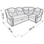 Угловой диван Ribeka Луиза 264 х 188 см Светло-серый (02H01) Сумы