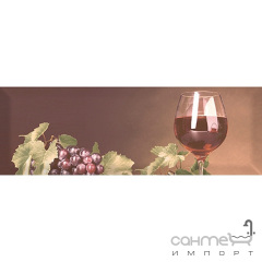 Плитка керамическая декор ABSOLUT KERAMIKA Serie Wine 01 A (вино) Хмельницкий