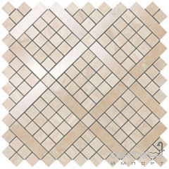 Плитка из белой глины мозаика Atlas Concorde Marvel Trav. Alabastrino Diagonal Mosaic 9MVA Львов
