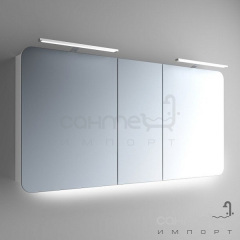 Зеркальный шкафчик с LED подсветкой Marsan Adele 5 650х1200 черный Запорожье
