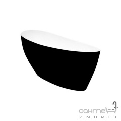 Отдельностоящая ванна с сифоном Besco Keya 165x70 Black&White Одеса