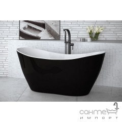 Отдельностоящая ванна с сифоном Besco PMD Piramida Viya 160 Black&White Луцк
