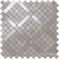 Плитка з білої глини мозаїка Atlas Concorde Marvel Grey Fleury Diagonal Mosaic 9MVD Кропивницький