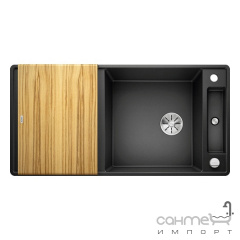 Гранитная кухонная мойка Blanco Silgranit Axia XL 6 S-F 525860 черный Днепр