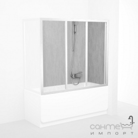 Шторка для ванны Ravak AVDP3-170 белый/прозрачное (стекло) 40VV0102Z1