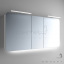 Зеркальный шкафчик с LED подсветкой Marsan Adele 5 650х1300 черный Запорожье