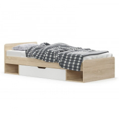 Кровать Мебель Сервис Типс 90 (каркас без ламелей) дуб самоа/белый Сумы