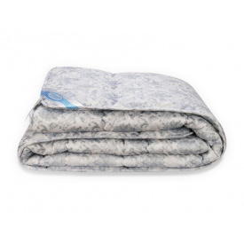 Одеяло Leleka-Textile Лебяжий пух премиум Евро 200х220 см Бело-серый (1005505)