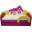 Детская кроватка с матрасом Ribeka Домик для девочки Розовый (09K038) Киев